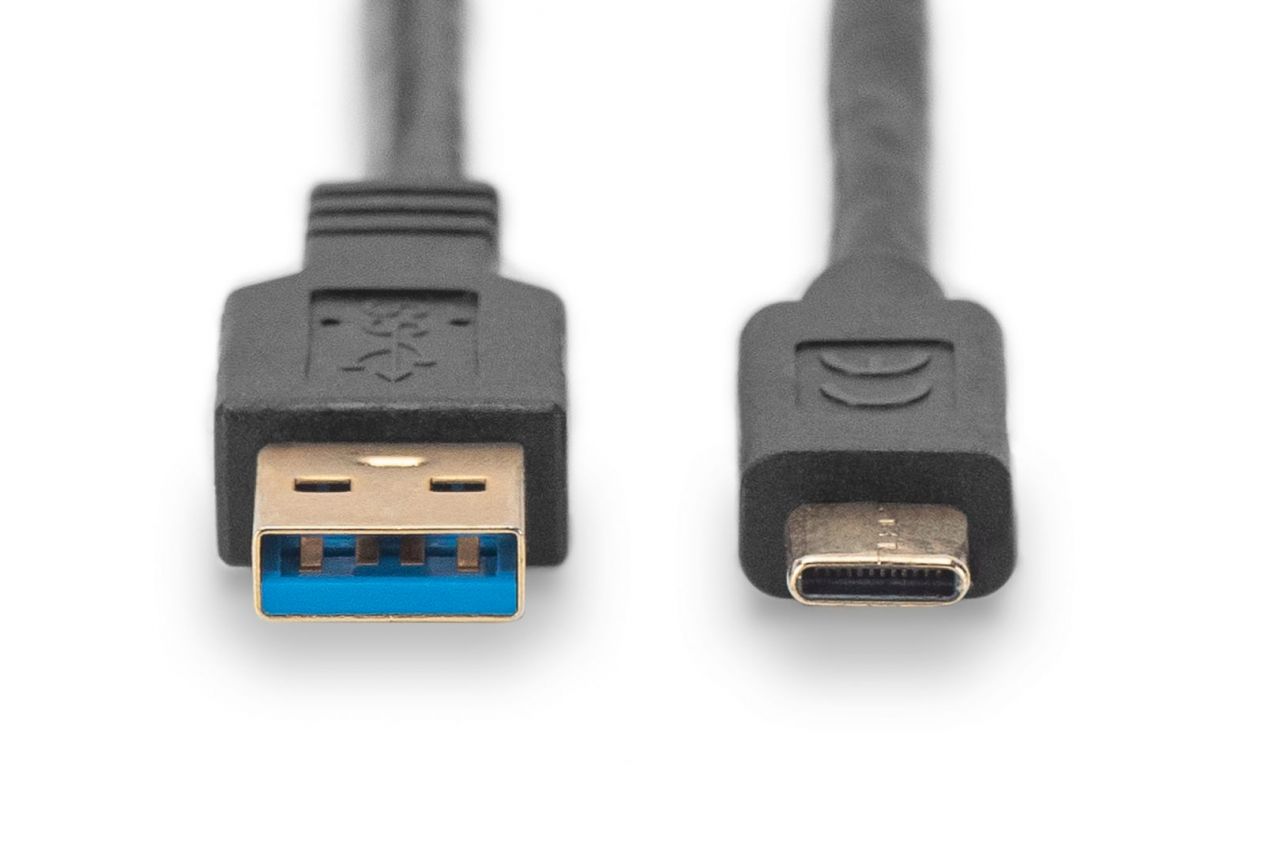 Digitus USB Type-C connection cable Gen2 Type- to A 1m Black