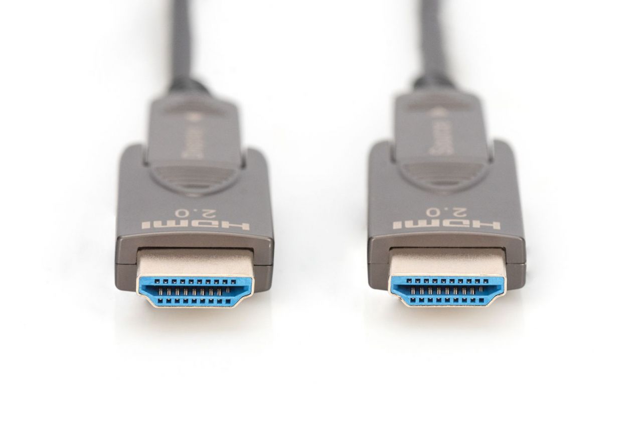 Digitus AK-330127-150-S HDMI AOC Hybrid Fiber Optic Cable with removable plug