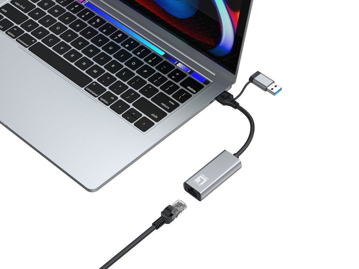 LevelOne USB-0423 2.5 Gigabit Ethernet 2-in-1 USB-C/A Network Adapter