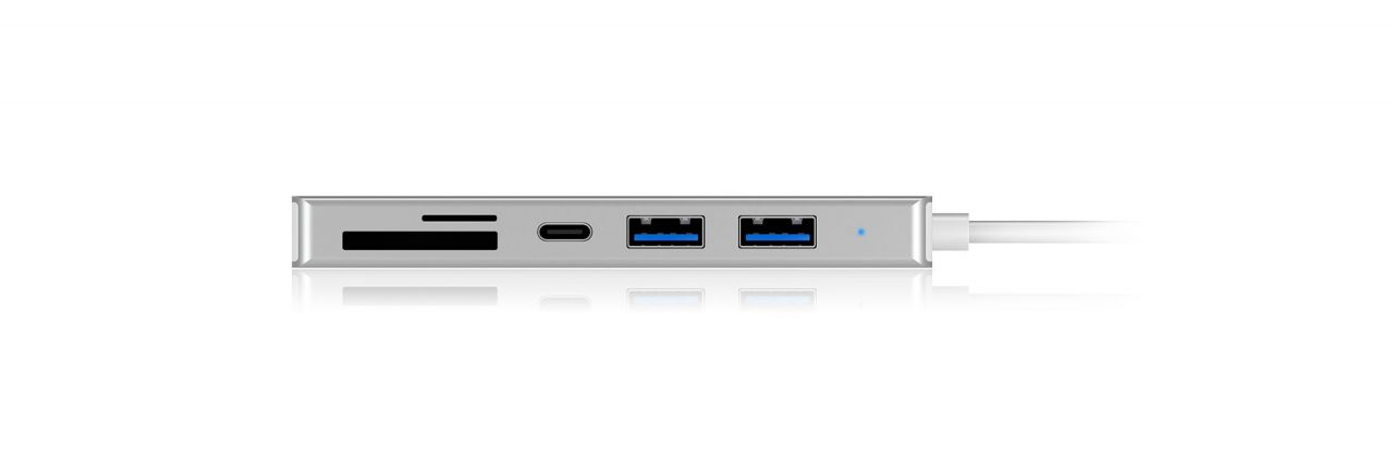 Raidsonic IcyBox IB-HUB1413-CR USB 3.0 Type-C USB hub with 3 USB ports and multi-cardreader Grey