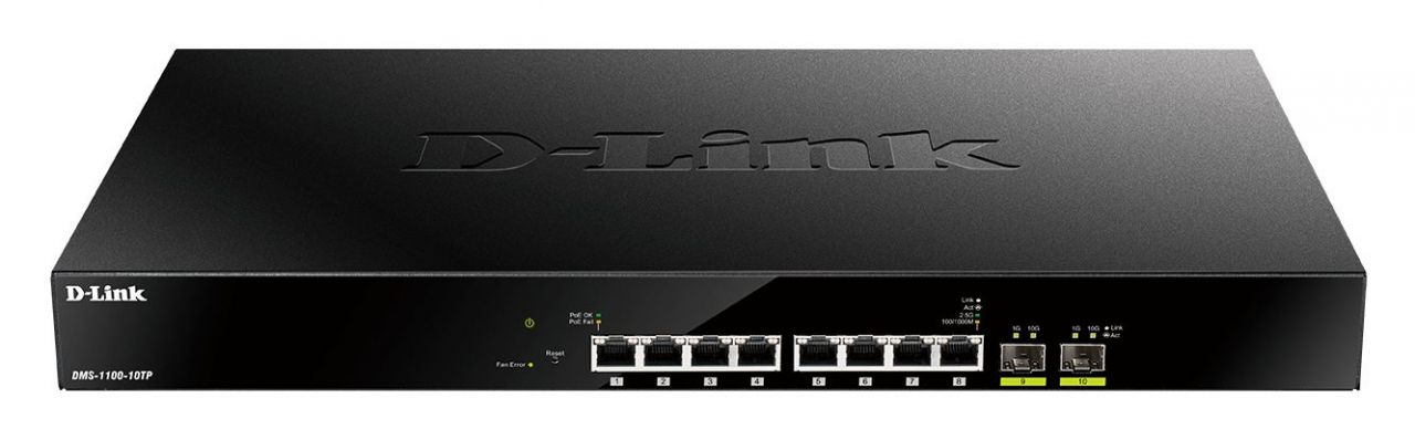 D-Link DMS-1100-10TP 10-Port Multi-Gigabit PoE Smart Managed Switch