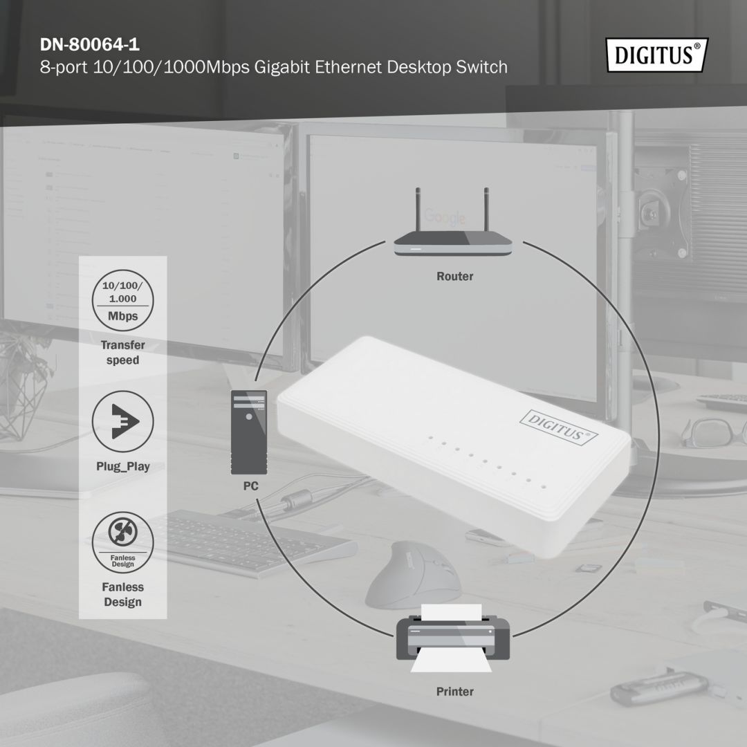 Digitus 8-port Gigabit Ethernet Switch