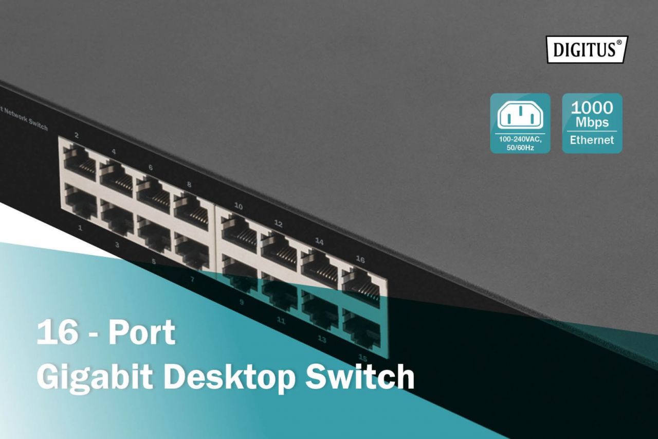 Digitus DN-80112-1 16-Port Gigabit Switch