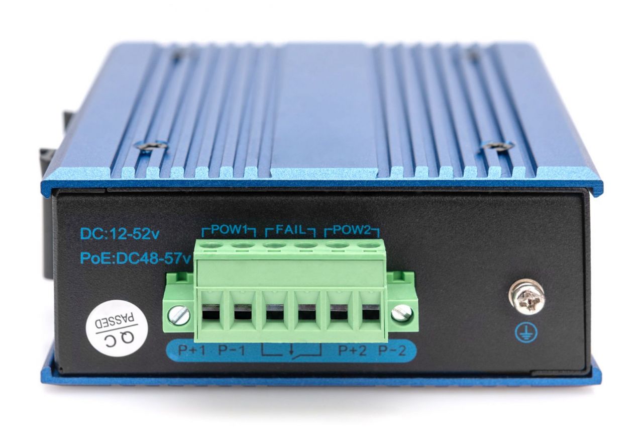 Digitus DN-651131 4-Port 10/100Base-TX to 100Base-FX Industrial Ethernet Switch Blue