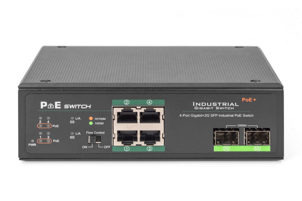 Digitus Industrial Gigabit Ethernet PoE+ Switch