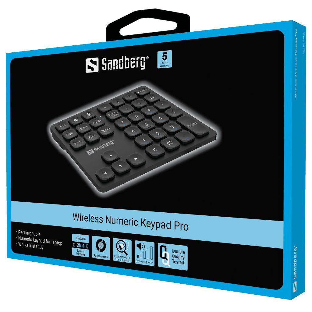 Sandberg Wireless Numeric Keypad Pro Black