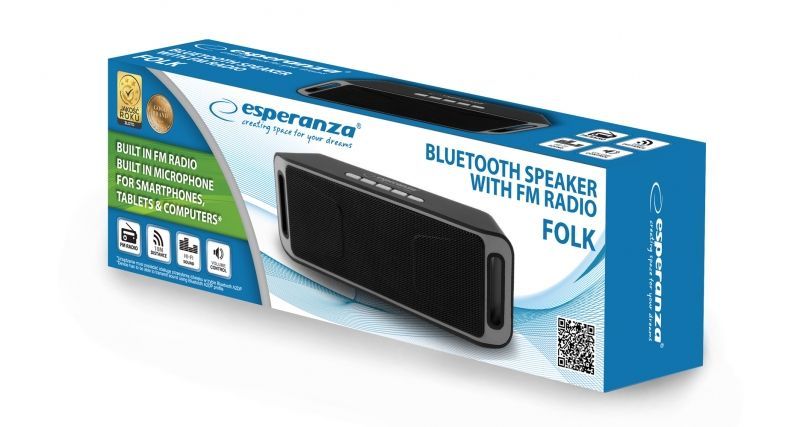 Esperanza Folk Bluetooth speaker FM Black/Grey