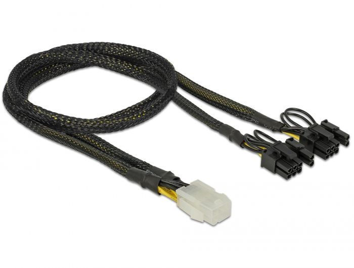 DeLock PCI Express power cable 6 pin female > 2x 8 pin male 30cm Black