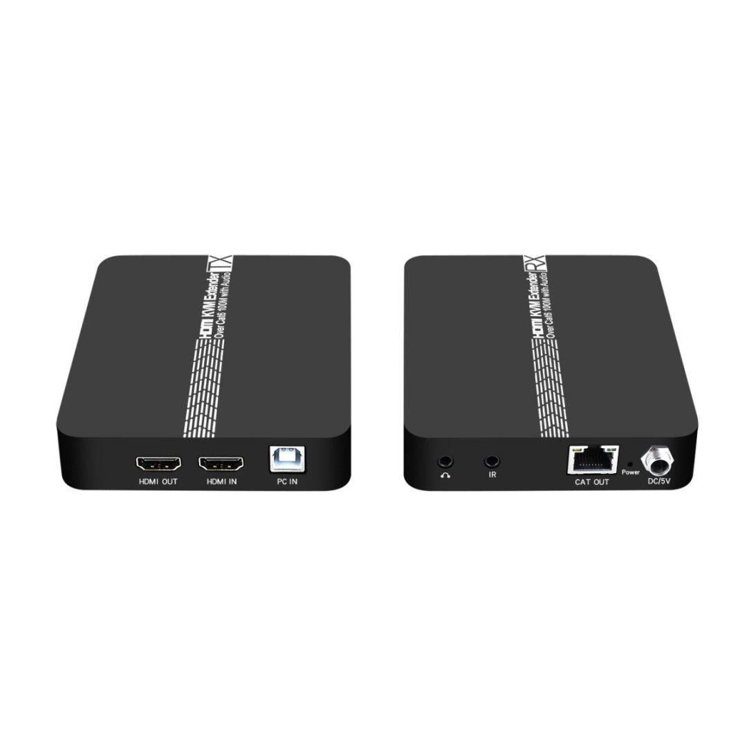 LevelOne HVE-8110 HDMI over Cat.6 Extender kit 4K 100 Meter USB extension