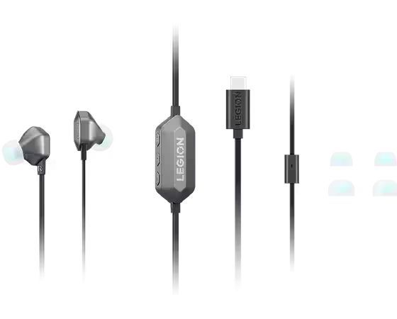 Lenovo Legion E510 7.1 RGB Gaming In-Ear Headphones Stormy Grey