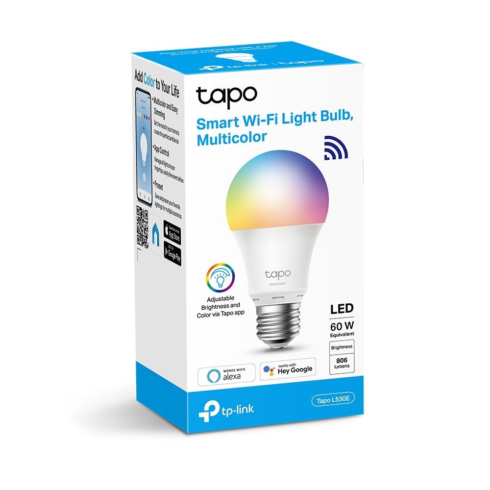 TP-Link Tapo L530E Smart Wi-Fi Light Bulb Multicolor (2-pack)