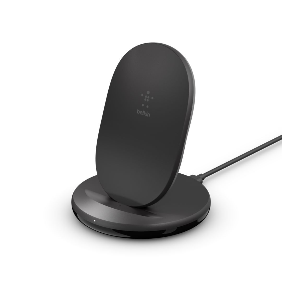 Belkin BoostCharge 15W Wireless Charging Stand + QC 3.0 24W Wall Charger Black