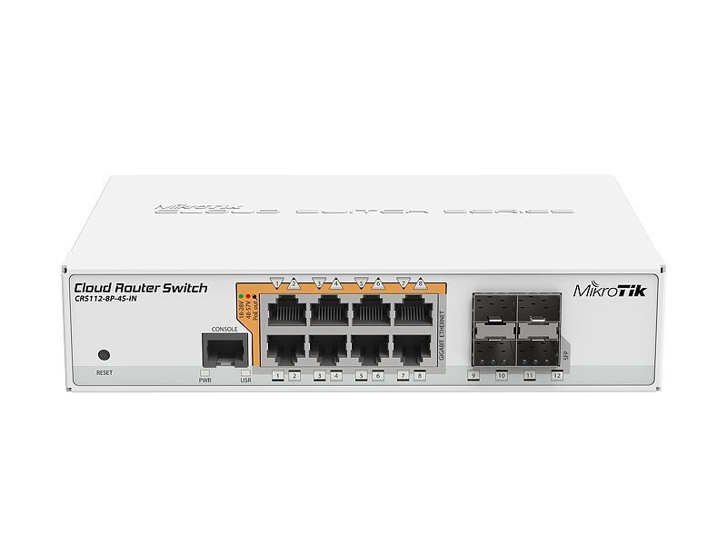 Mikrotik RouterBoard CRS112-8P-4S-IN 8-port PoE 4xSFP port Cloud Router Switch