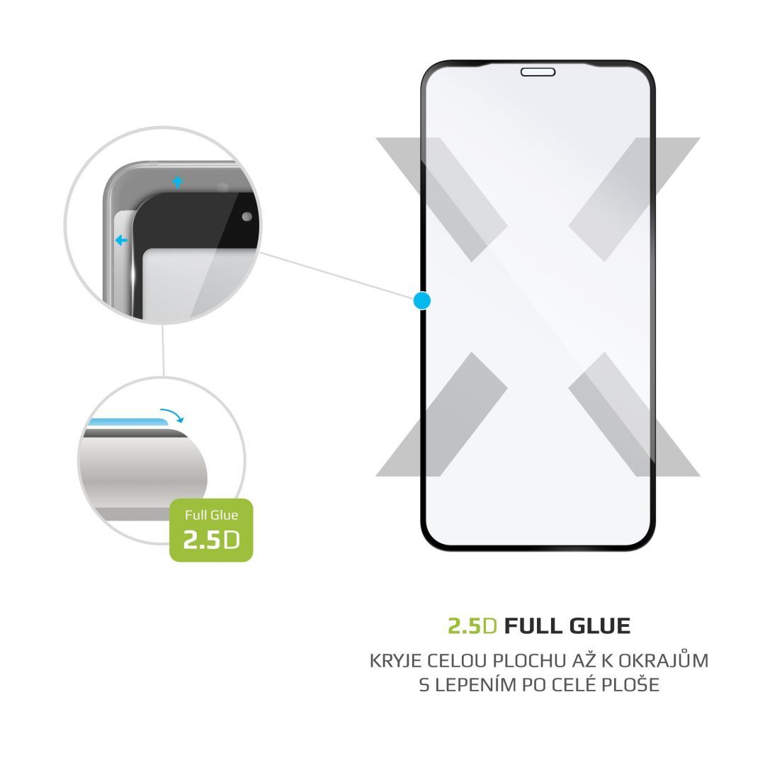 FIXED Üvegfólia Képernyővédő Full-Cover Apple iPhone XR/11, full screen , Fekete