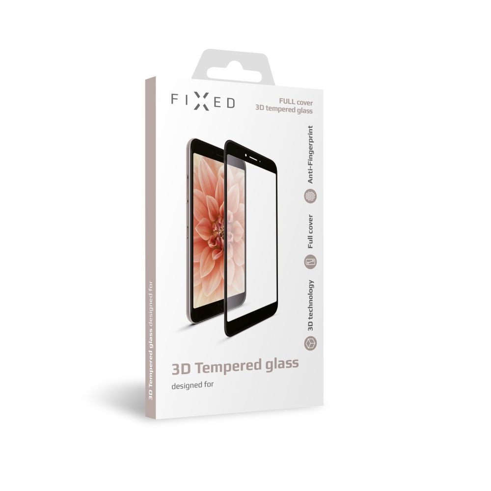FIXED teljes kijelzős üvegfólia Apple iPhone 6/6S/7/8/SE (2020) telefonokhoz, fekete