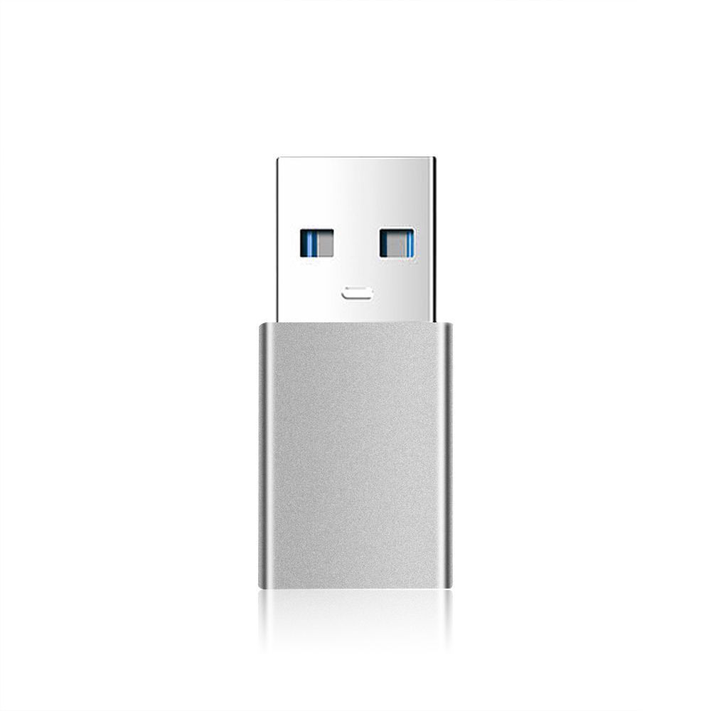FIXED alumínium USB-C - USB-A adapter szürke