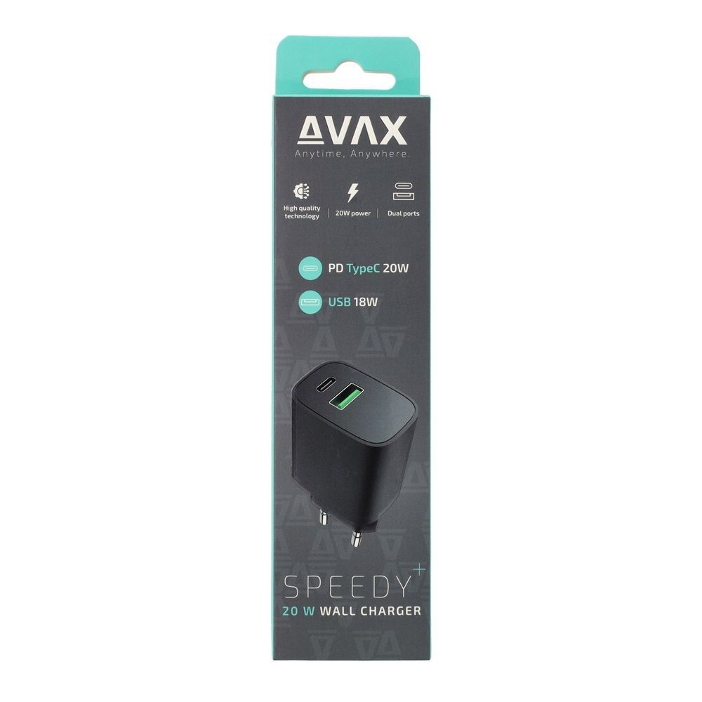 Avax CH600B 20W Universal USB Charger Black
