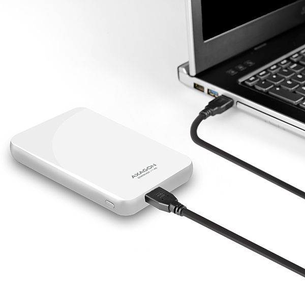 AXAGON EE25-S6 2,5" USB3.0 HDD SATA Screwless Box White