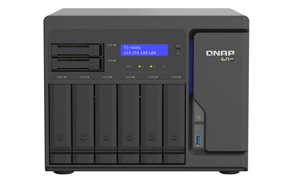 QNAP NAS TS-H886-D1602-8G (8GB) (6xHDD + 2xSSD + 2xM.2 SSD)
