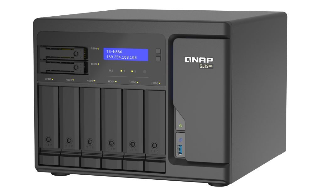 QNAP NAS TS-H886-D1602-8G (8GB) (6xHDD + 2xSSD + 2xM.2 SSD)