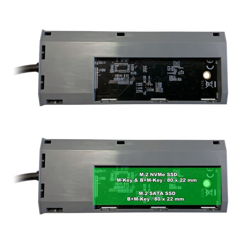 LC Power LC-HUB-C-MULTI-7-M2 USB hub/M.2 SSD enclosure Black