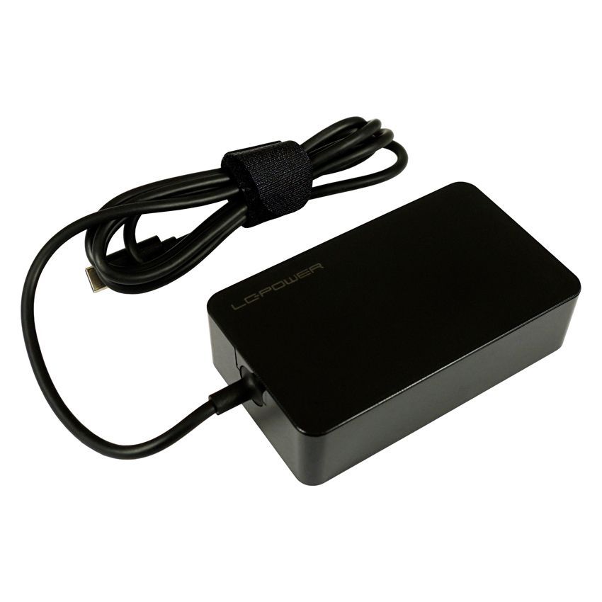 LC Power LC-NB-GAN-65-C 65W USB-C Notebook Power Adapter Black