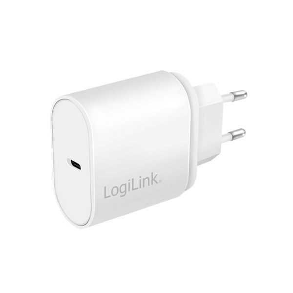 Logilink USB power socket adapter 1x USB-C (PD) 20W oval White
