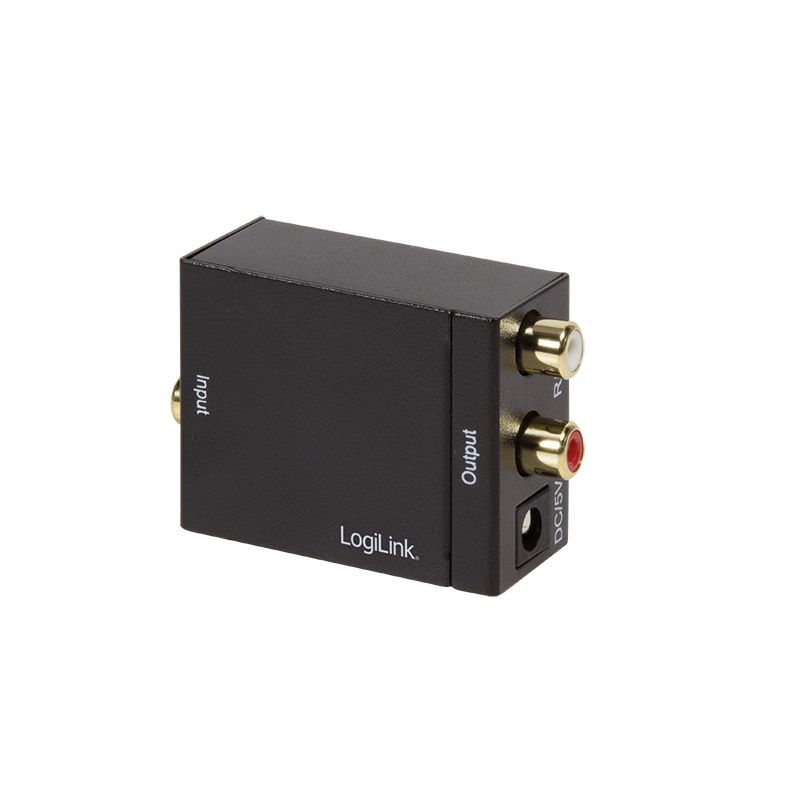Logilink CA0100 Koaxial and Toslink to analog L/R audio converter Black