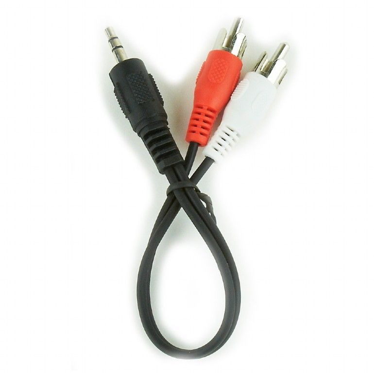 Gembird CCA-458/0.2 3,5mm Stereo to RCA Plug Cable 0,2m Black