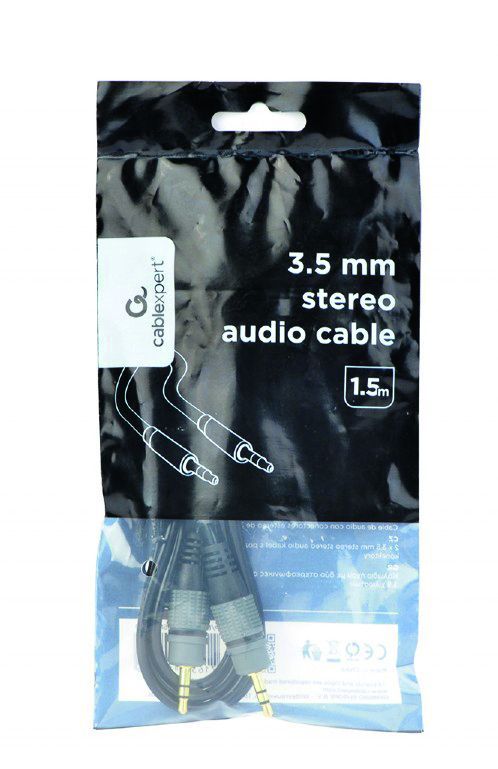 Gembird CCAP-3535MM-1.5M 3.5mm stereo audio cable 1,5m Black