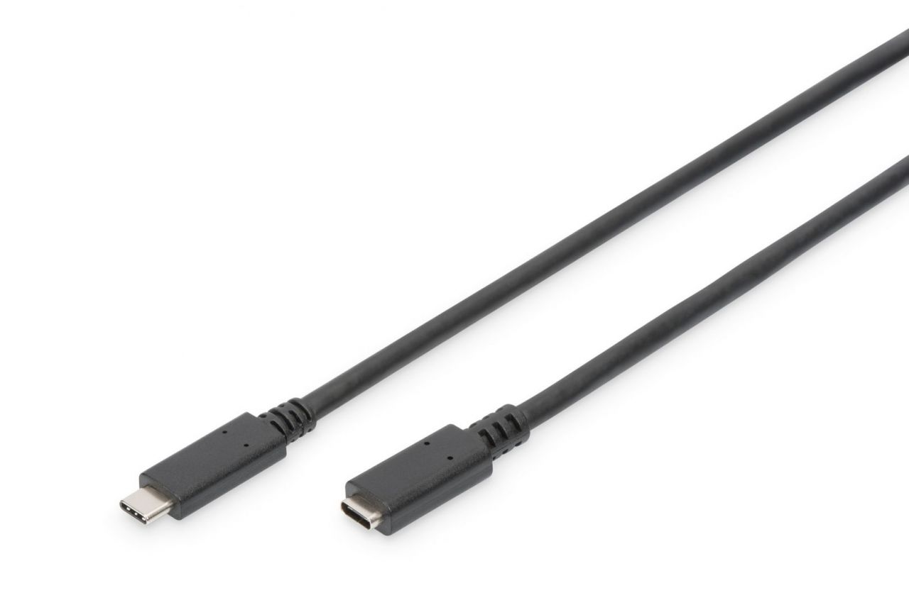 Assmann USB Type-C extension cable, type C 1,5m Black