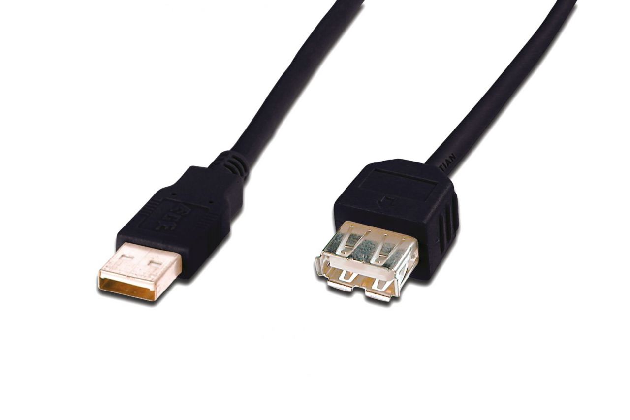 Assmann USB 2.0 extension cable, type A 3m Black