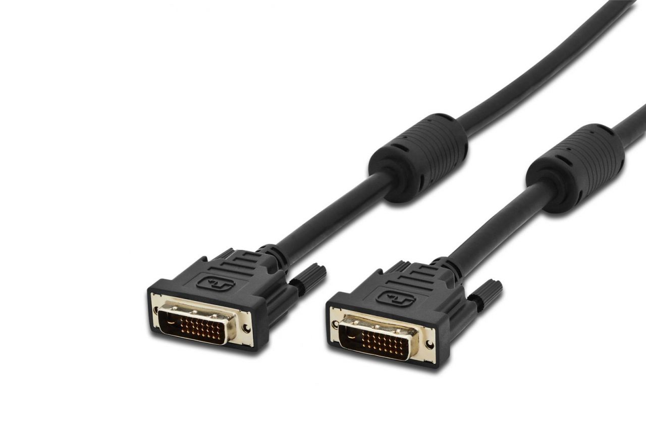 Assmann DVI connection cable, DVI-D (Dual Link) (24+1) 1m Black