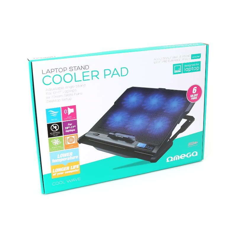 Platinet Omega Laptop Cooler Pad CoolWave 6X Fan Black