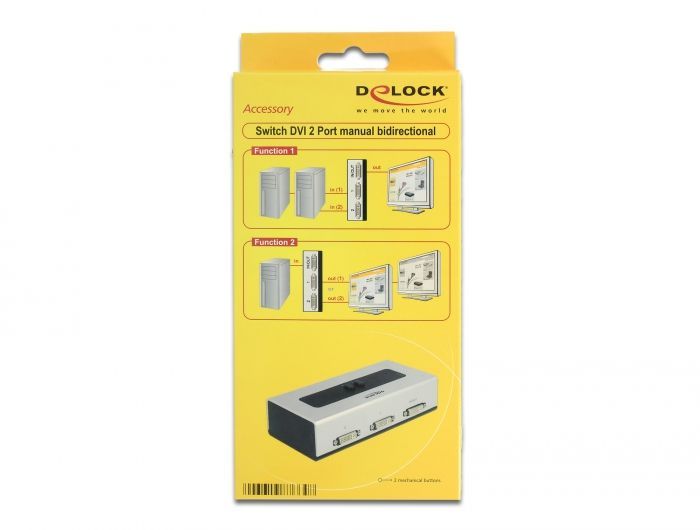 DeLock Switch DVI 2 port manual bidirectional