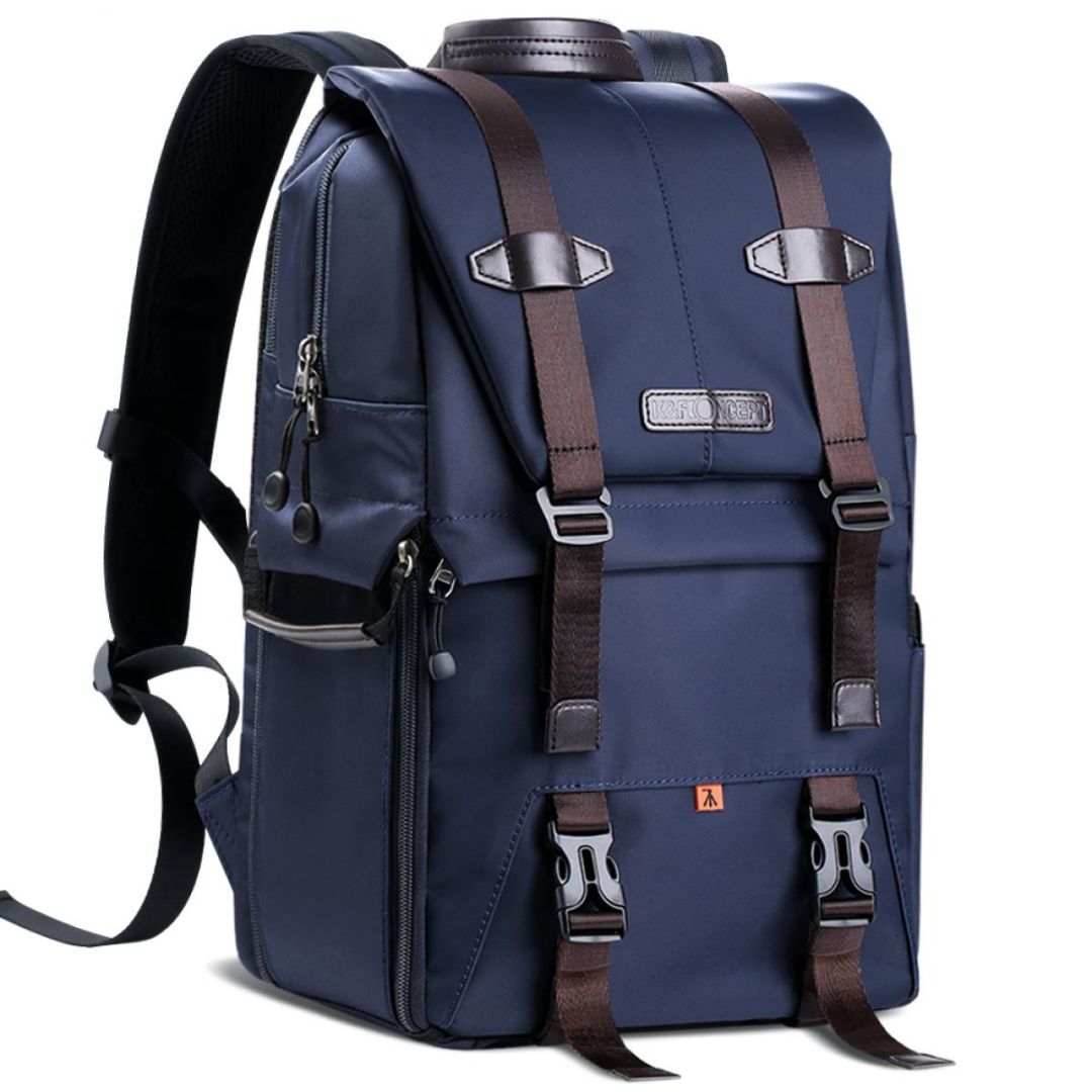 K&F Concept Multifunctional Camera Backpack 20L 15,6" Waterproof with Tripod Straps Deep Blue