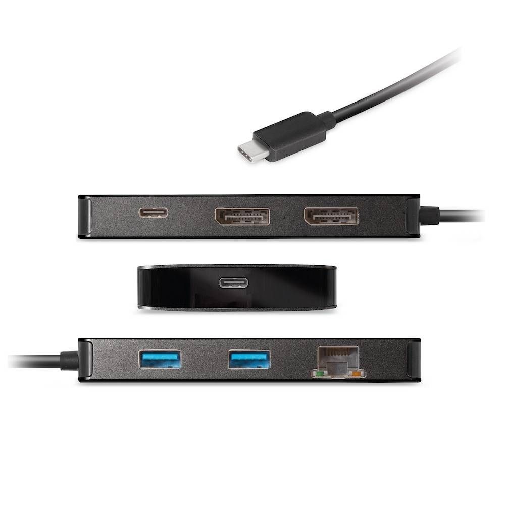 Club3D USB Gen2 Type-C to Dual DisplayPort 4k60Hz 7-in-1 Portable Dock