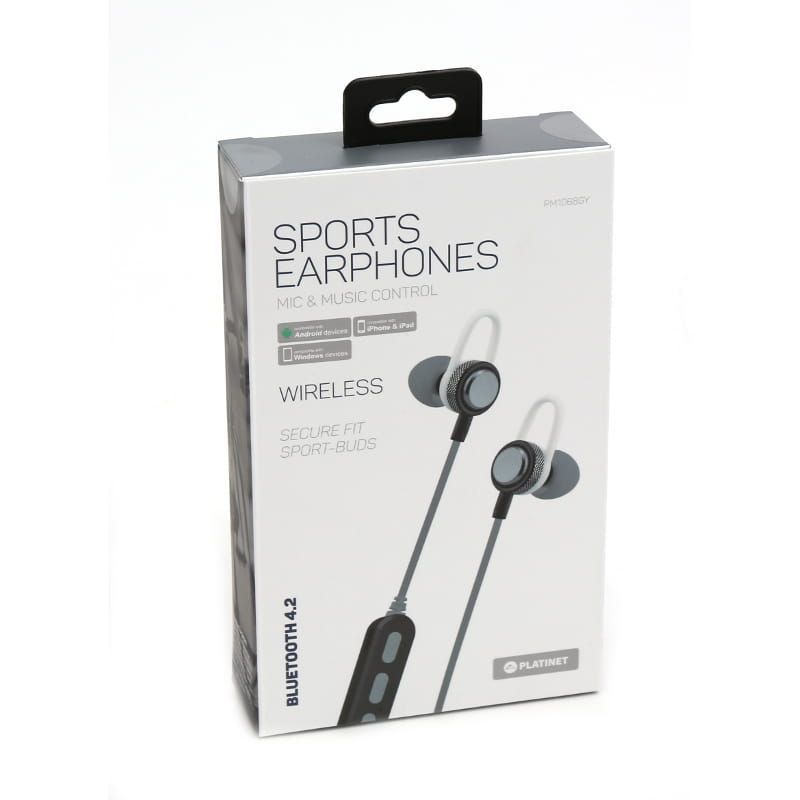 Platinet PM1068 In-Ear Bluetooth Sport Headset Grey
