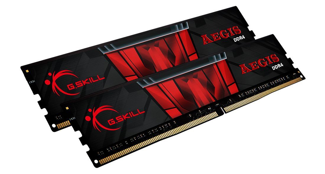 G.SKILL 32GB DDR4 2400Mhz Kit(2x16GB) AEGIS Black Red