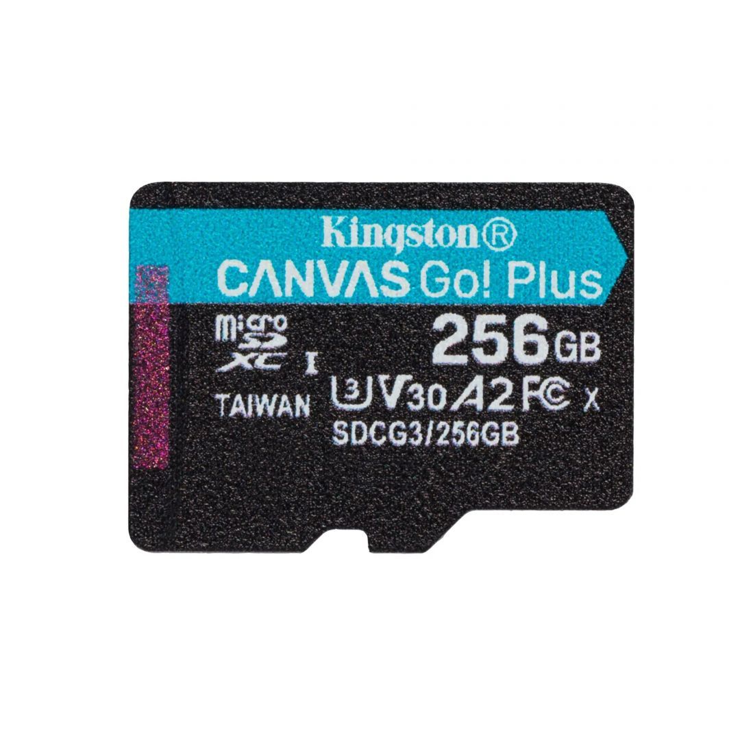 Kingston 256GB microSDXC Canvas Go! Plus Class 10 170R A2 U3 V30 Card adapter nélkül