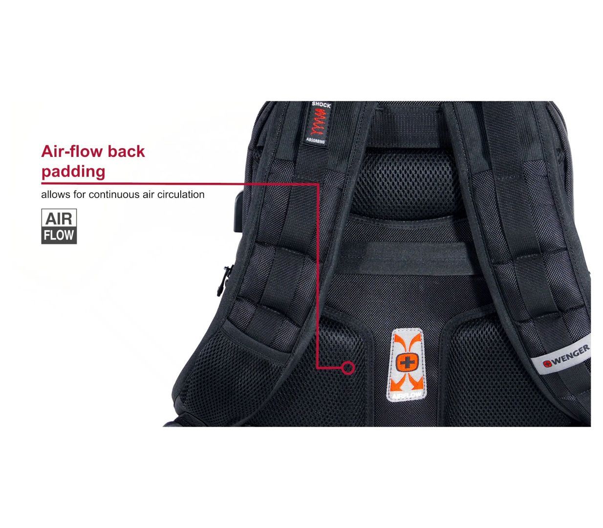 Wenger Pegasus Deluxe Laptop Backpack with Tablet Pocket 16" Black