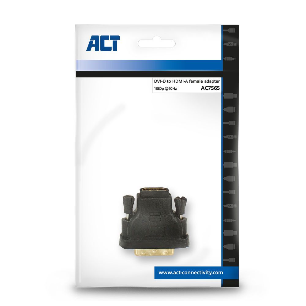 ACT AC7565 DVI-D (Single Link) (18+1) male - HDMI A female adapter