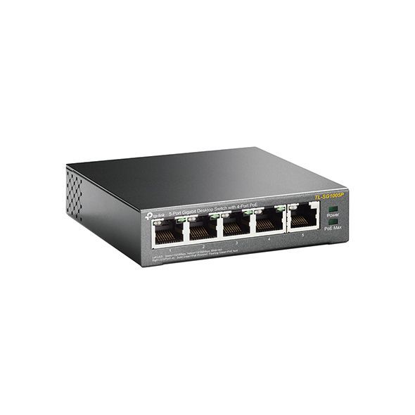 TP-Link TL-SG1005P 5-Ports Gigabit Desktop Switch with 4-Port PoE