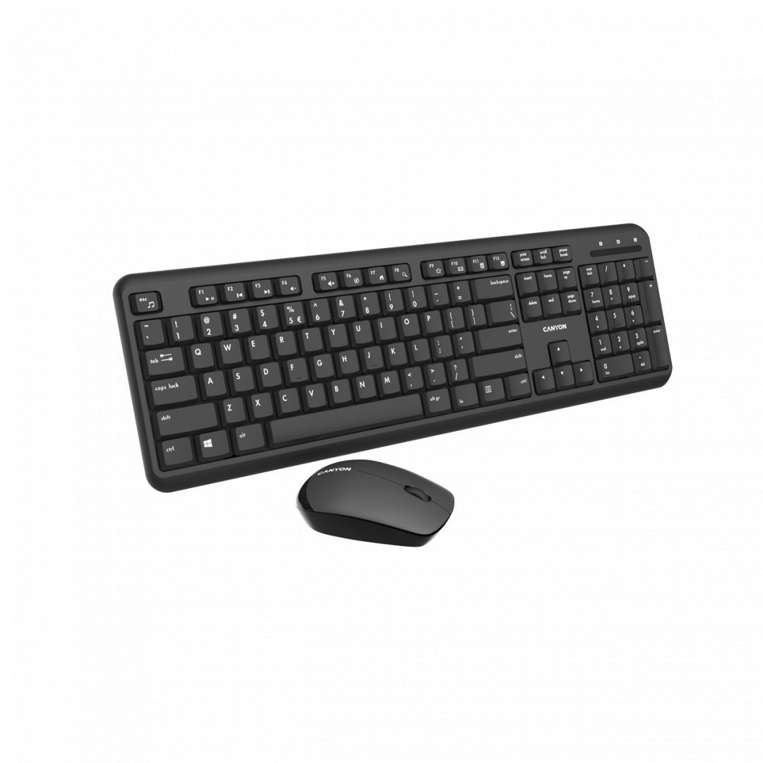 Canyon CNS-HSETW02-HU Wireless combo keyboard and mouse Black HU