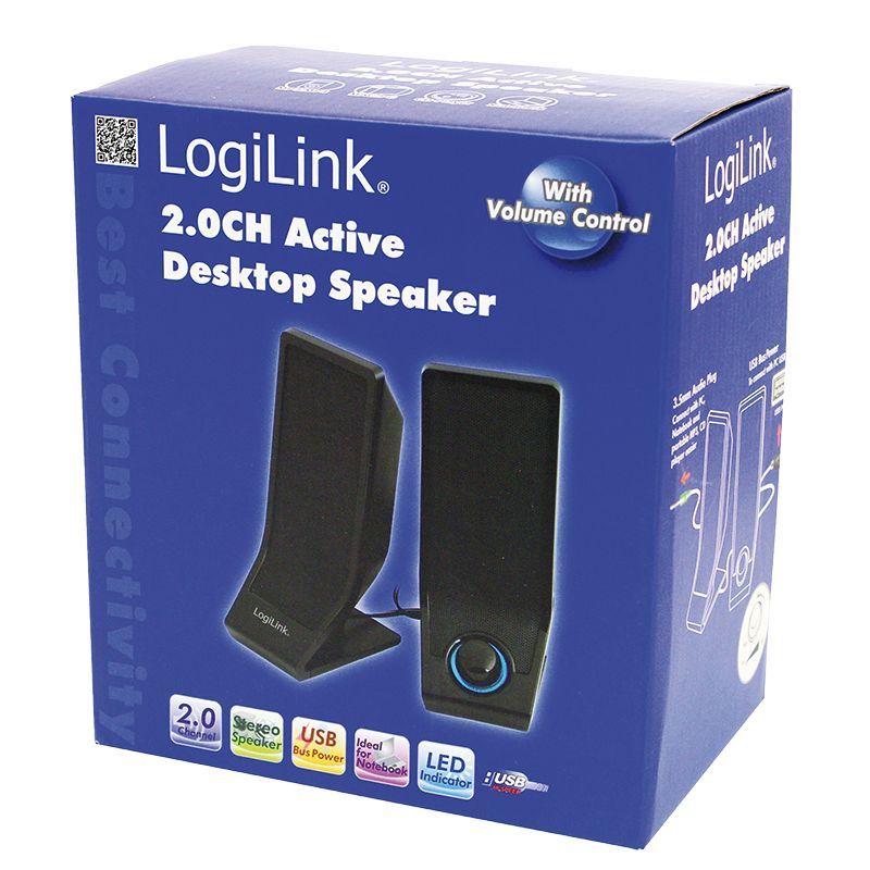 Logilink SP0027 2.0 Stereo active Speaker Black