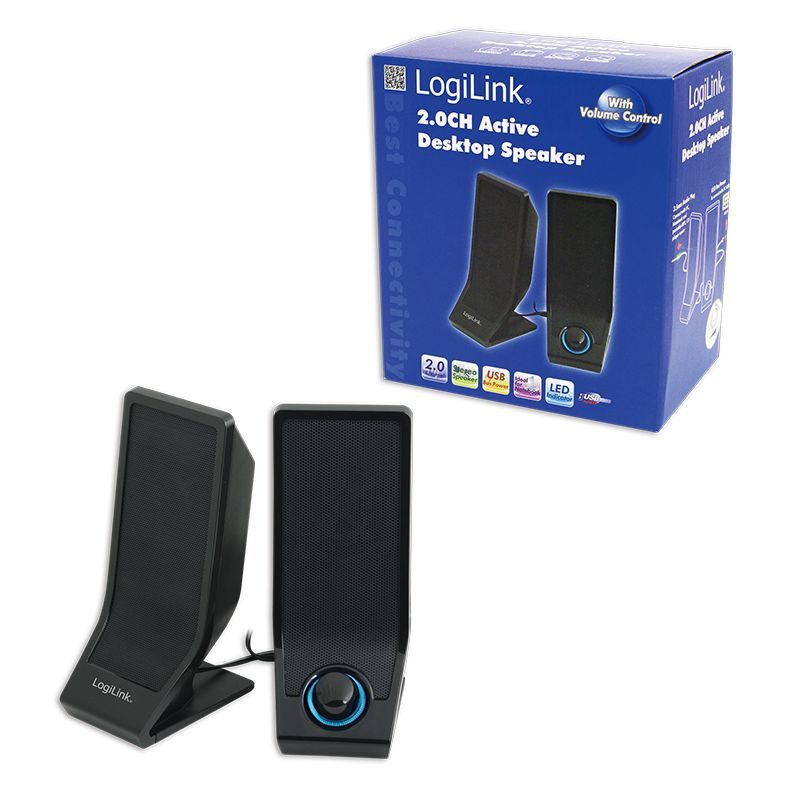Logilink SP0027 2.0 Stereo active Speaker Black