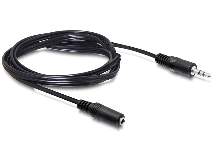 DeLock Extension Cable Audio Stereo jack 3.5 mm male / female 3m Black