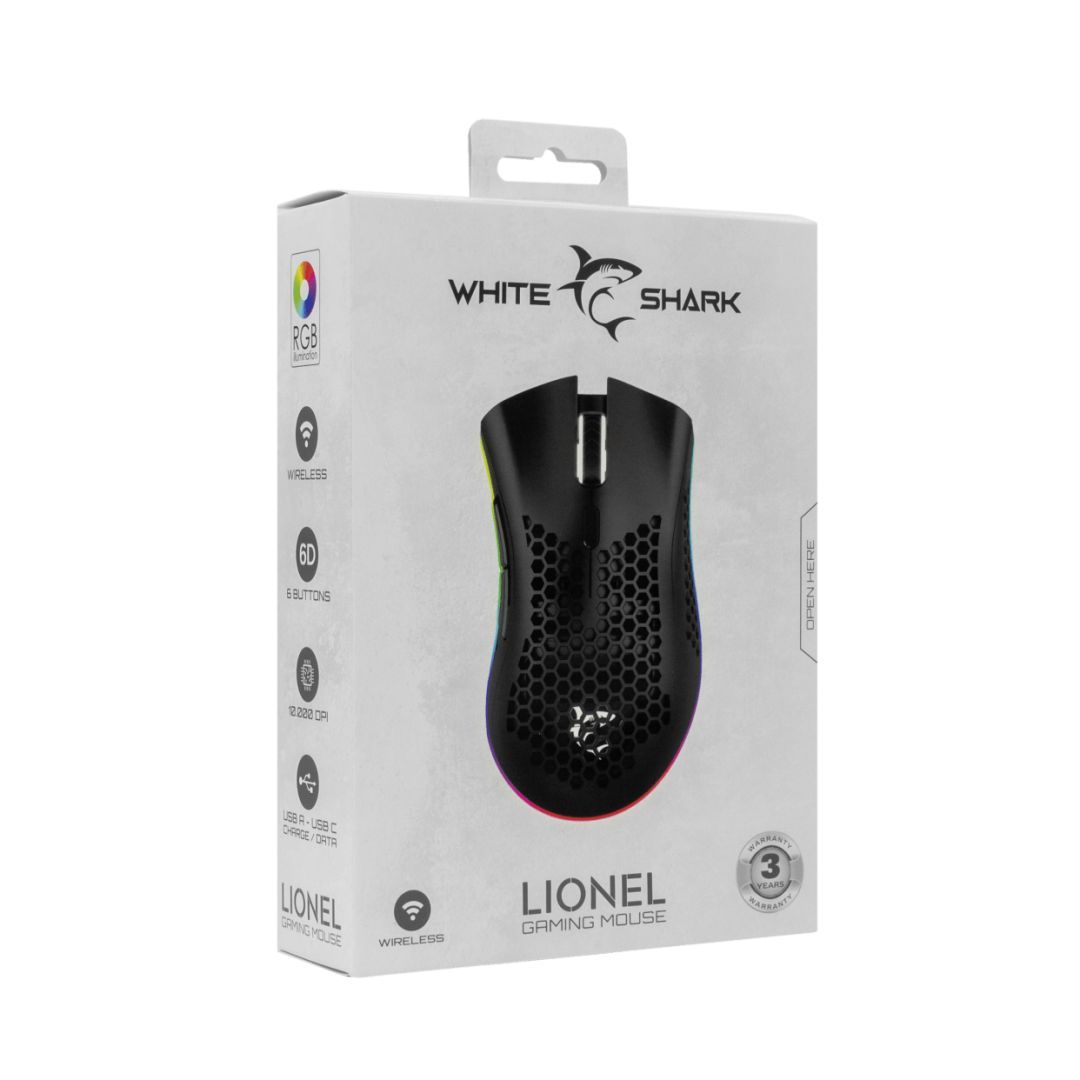 White Shark WGM-5012B Lionel Wireless Mouse Black
