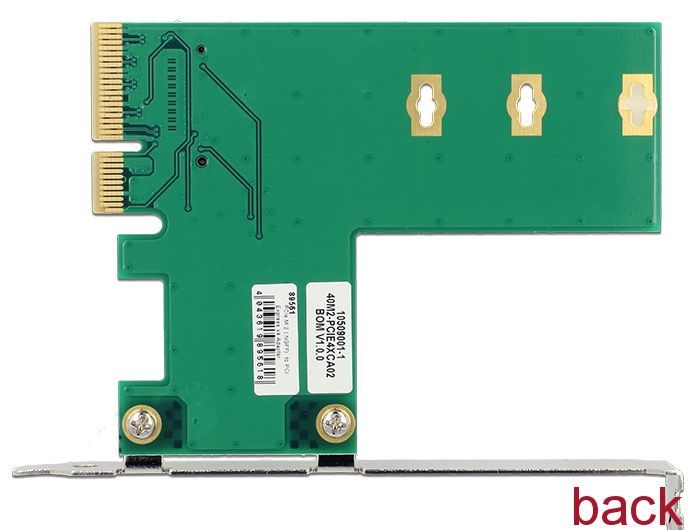 DeLock PCI Express x4 Card > 1x internal NVMe M.2 Key M – cross format