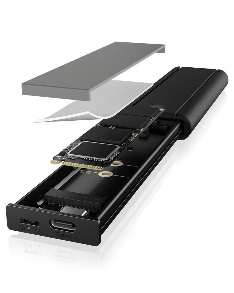 Raidsonic IcyBox IB-1807MT-C31 External Type-C enclosure for M.2 NVMe SSD Black